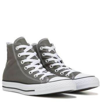 gray and black converse high tops